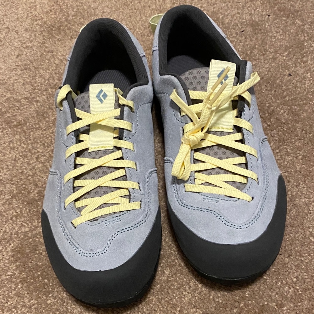 Black Diamond Gray and Yellow Climbing Shoes